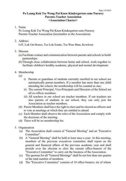 Constitution of Parent-Teacher Association